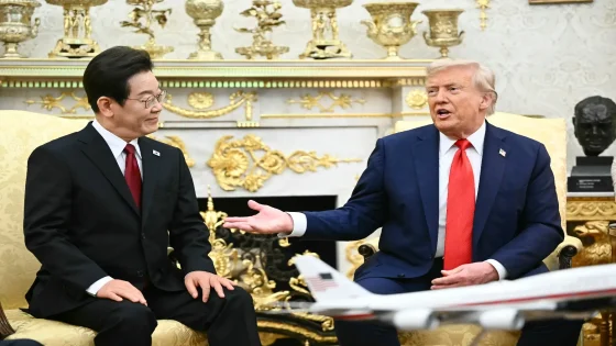 Donald Trump arrive en Corée du Sud avant un face-à-face décisif avec Xi Jinping