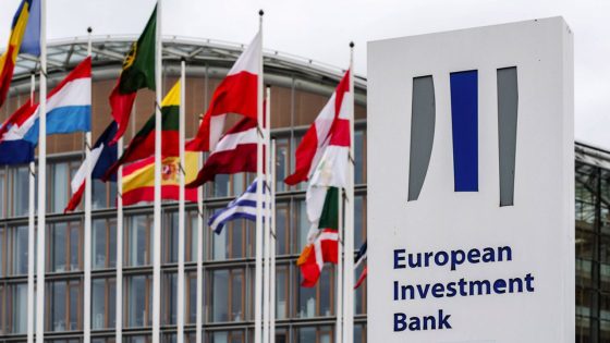 Flags of European Union (EU) member state fly outside the European Investment Bank in Luxembourg, on Monday, July 15, 2019. Brexit has made Luxembourg a favorite EU hub for insurers, funds and asset managers to relocate to from the U.K. Moves include those by insurance giant American International Group Inc., private-equity firm Blackstone, RSA Insurance Group Plc, U.S. insurer FM Global, Lloyd's of London insurer Hiscox Plc and asset manager M&G Investments. Photographer: Geert Vanden Wijngaert/Bloomberg