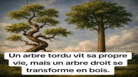 Le paradoxe de l’arbre droit : une sagesse ancienne sur la justice, l’apparence et la place de la vérité