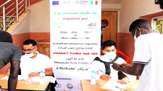 Berkane : une caravane médicale gratuite au profit de 200 migrants originaires d’Afrique subsaharienne
