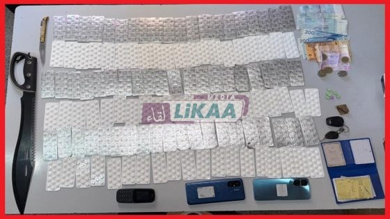 أمن مكناس يوقف شخصين بحوزتهما أكثر من 1800 قرص مخدر وسلاح أبيض