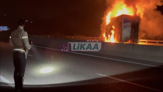 حريق بشاحنة قرب ميناء طنجة المتوسط دون خسائر بشرية