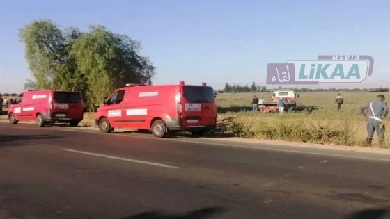 انقلاب سيارة لنقل العمال الفلاحيين ضواحي الجديدة وإصابة نحو 12 شخصا