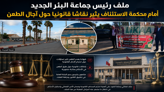 ملف رئيس جماعة البئر الجديد أمام محكمة الاستئناف يثير نقاشا قانونيا حول آجال الطعن