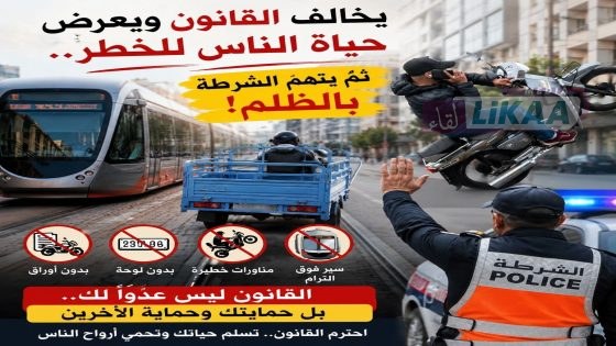 يخالف القانون ويعرض حياة الناس للخطر.. ثم يتهم الشرطة بالظلم!