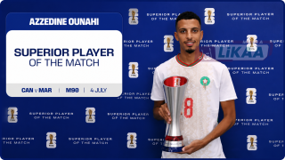 أوناحي يتوج بجائزة أفضل لاعب في مباراة المغرب وكندا